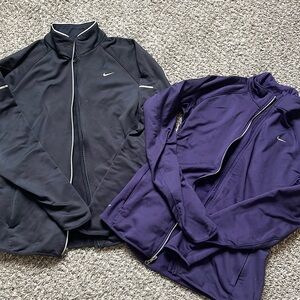 Women’s Nike dri fit full zip ups medium